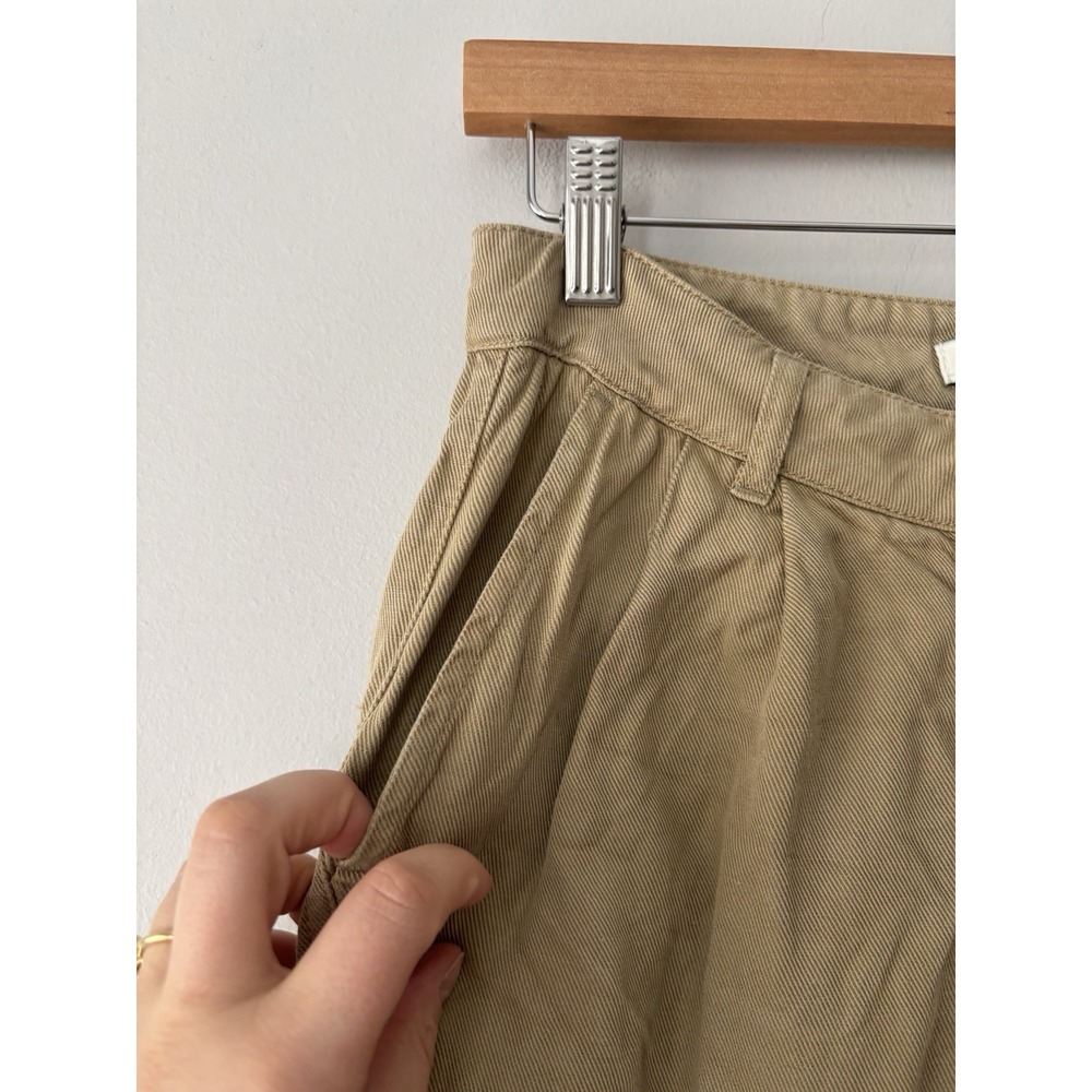 Baukjen Lianne Trousers Women's Khaki Tencel Linen Pleated Relaxed Leg Sz‎ UK 10 - Picture 6 of 11